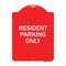 Signmission Reserved Parking Sign Resident Parking Only, Red & White Aluminum Sign, 18" x 24", RW-1824-23036 A-DES-RW-1824-23036 - alternate 1